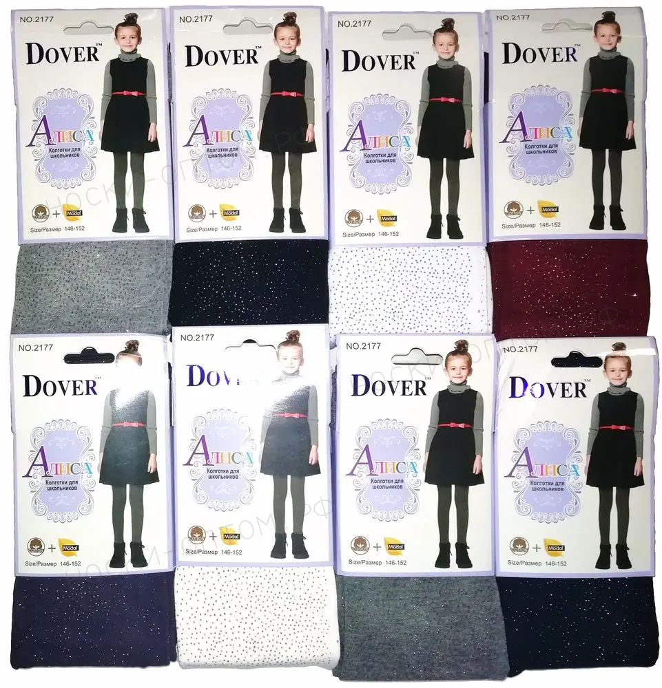 DOVER Школьные фантазийные колготки для девочек с блестками