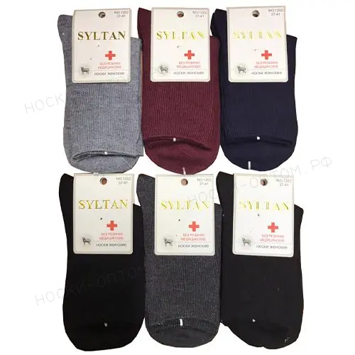 SYLTAN, Носки женские, тонкая шерсть с медицинской резинкой