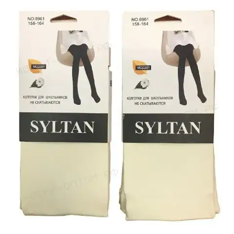 SYLTAN, Колготы для школьников, модал, гладкие, молочные