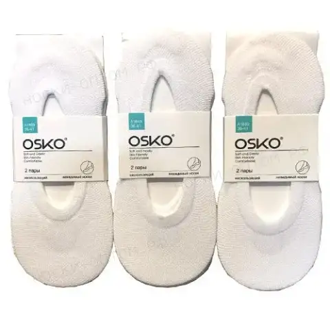 OSKO, Следки капроновые, эластьичные, сеточка, белые