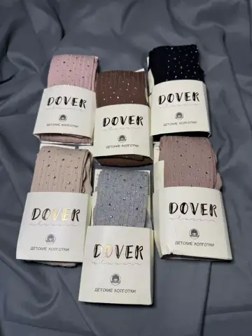 Dover, Колготки для девочек, хлопок, однотонные ассорти со стразами