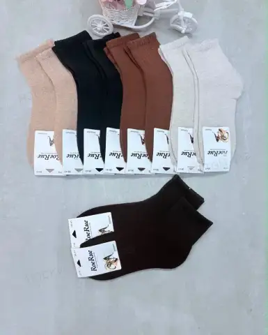 ROE RUE, Носки женские короткие теплые, Кашемир однотонные, ассорти
