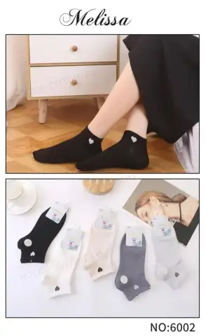 Носки женские короткие сердечки